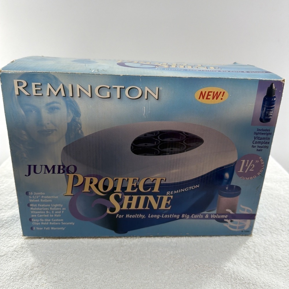 New Vintage 1999 REMINGTON JUMBO Protect & Shine - Hair Setter -16 Rollers 1 1/2